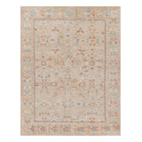 Rug & Kilim’S Oushak Style Rug In Beige And Orange With Floral Patterns