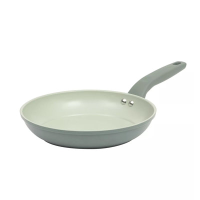 Gibson Home Barnsdall 10 Inch Nonstick Aluminum Frying Pan in Sage Green