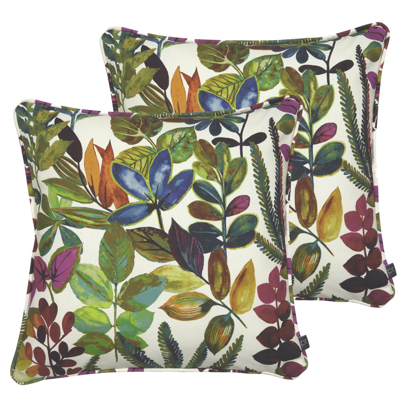 Floral Square Cushion, Jewel, Polyester/Polyfill
