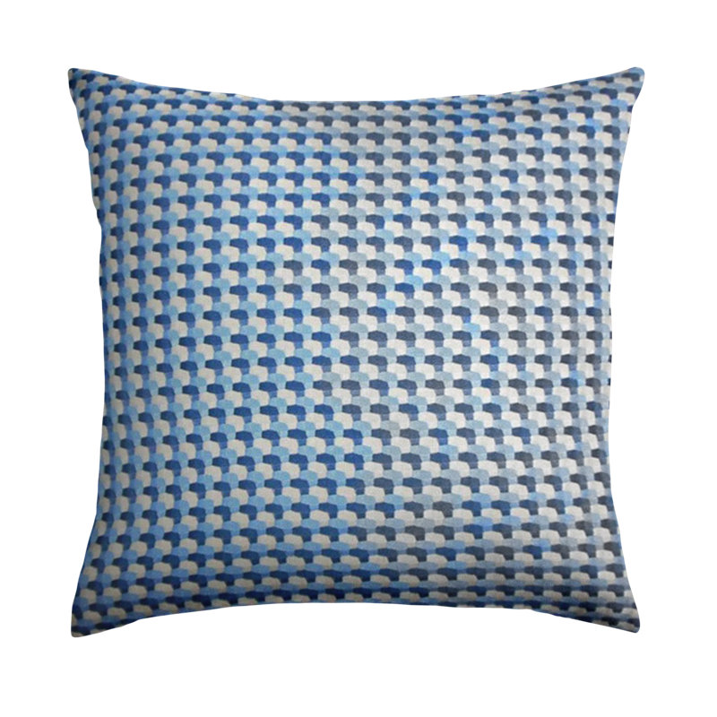  Geometric Throw Pillow, Bluebell