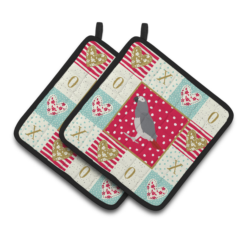 Ensemble de cuisinier poignée 2 pièces pour les trésors amazon perroquet love the the caroline, Perroquet jaco