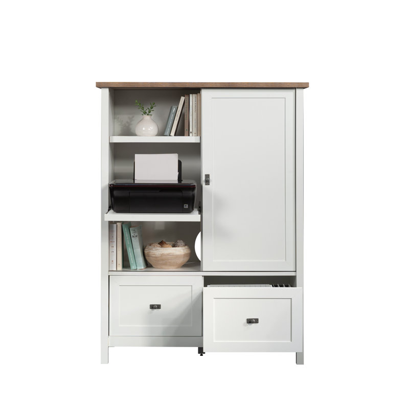 Emmit 42.16'' Wide 2 - Drawer Storage Cabinet with Cable Management