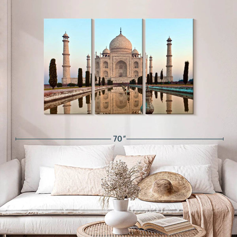 Kavia Taj Mahal At Sunset, 32" H x 50" W