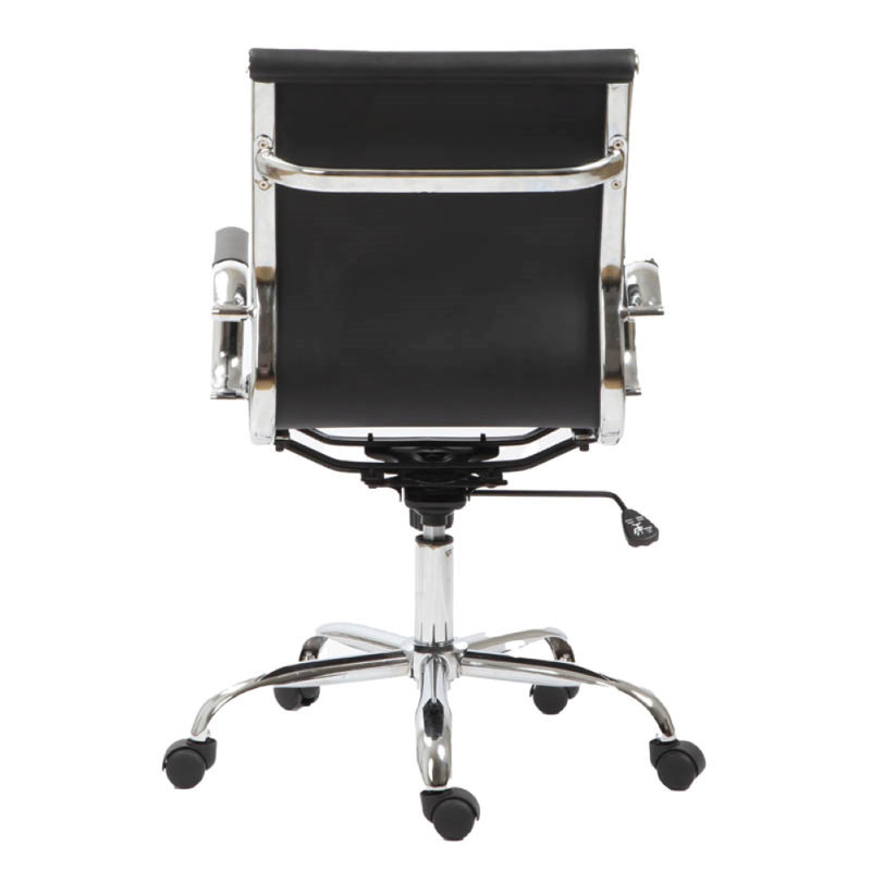 Fauteuil de conférence ergonomique en polyuréthane, Noir