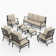 Asfand 9 - Person Patio Conversation Set with 2 Rocking Lounge Chairs  & Sofa