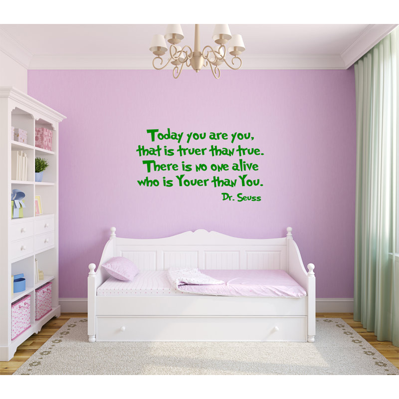 Text & Numbers Wall Decal, Real Green