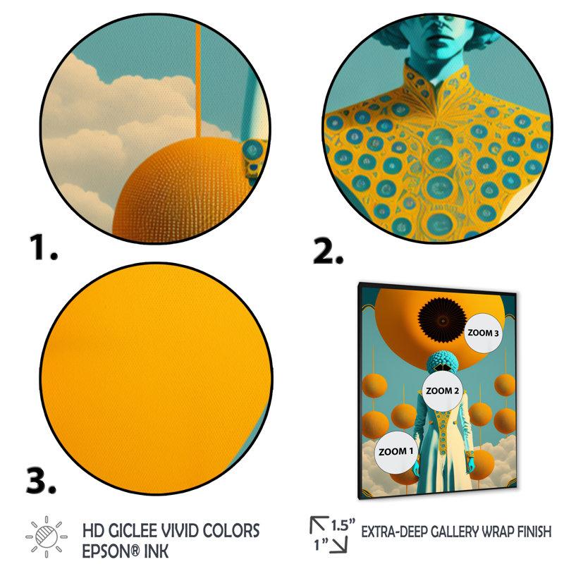 Déesse de l'oracle efflorescence II - reproduction sur toile, Impression noire sur toile encadrée, H 20 po x l 12 po x P 1 po