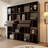 70.86'' H Set Of 2 Tall Bookcase and Bookshelf With Storage Drawes Book Display Case