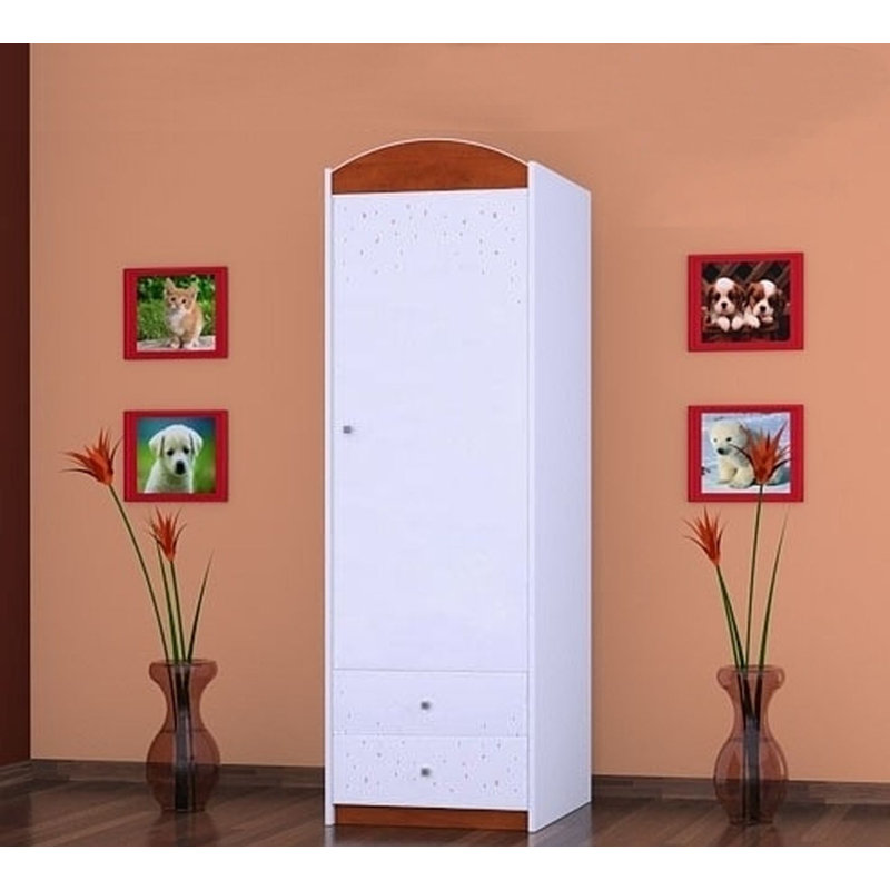 Montalvo 1 Door Wardrobe, Red