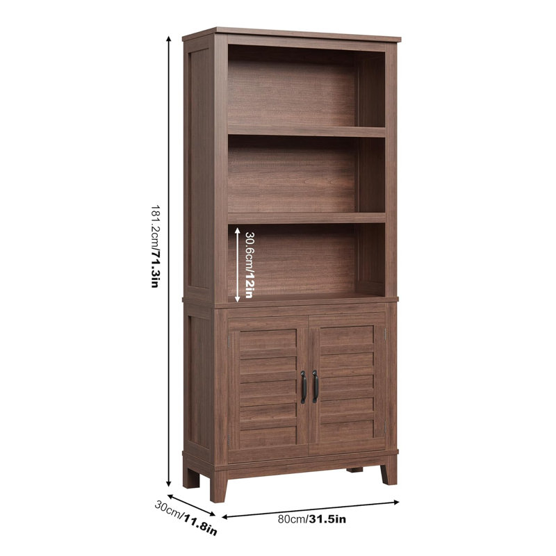 180.3cm H x 78.7cm W Bookcase