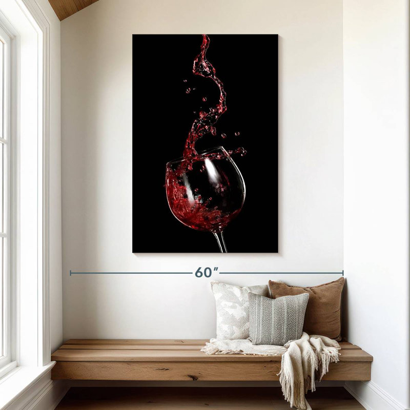 Yarlin Red Wine Splash, 48" H x 32" W
