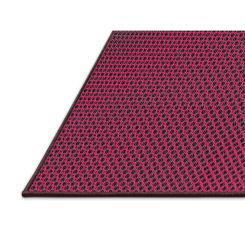 Tapis mauve à motifs/noir de zone, Rectangle 5 pi x 7 pi