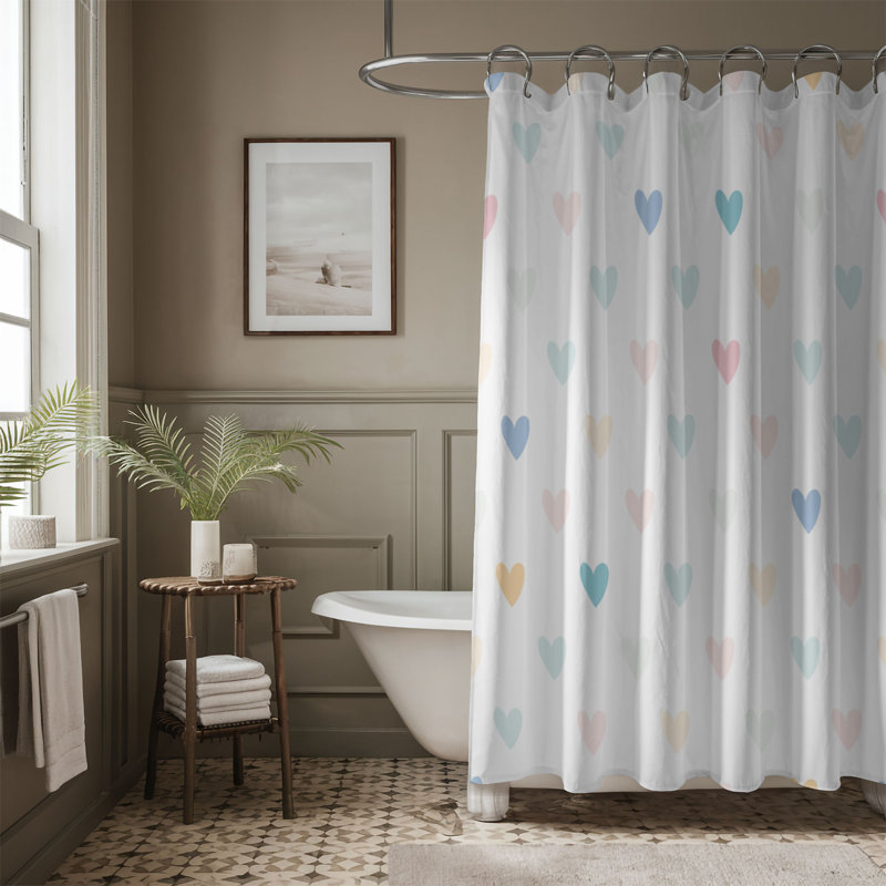 Rideau de douche standard 1 pièce Pure Love, H 74 po x l 71 po