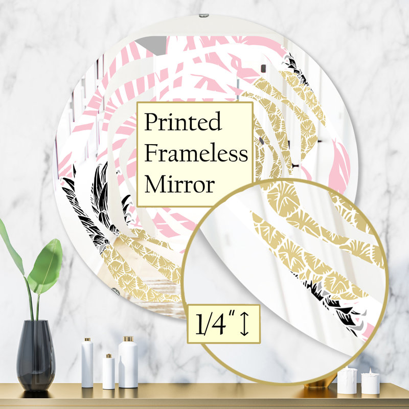 Miroir mural Whirl Pineapple Leaves, H 31,5 po x l po
