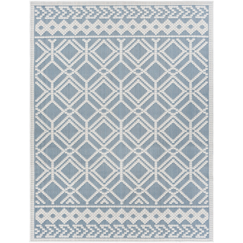Woolsey Geometric Indoor / Outdoor Rug, Rectangle 6'7" x 9'