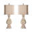 28.25" Resin Table Lamp With Oatmeal Shade
