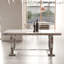 Ensemble de table de salle à manger Glam blanc et doré avec 4 chaises capitonnées en cuir blanc-148584430