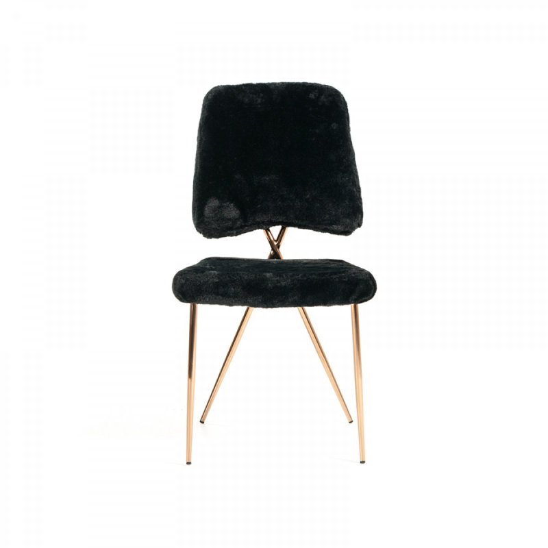 Chaise rembourrée Simone, Noir