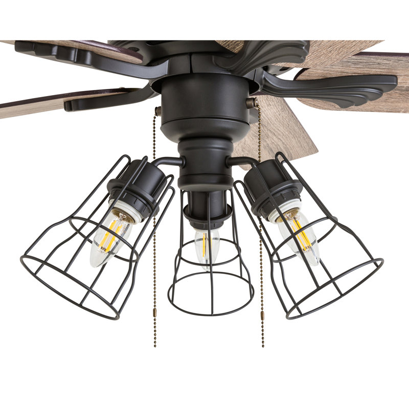 Rankins 52'' Ceiling Fan with Light Kit, 3 Speed Remote