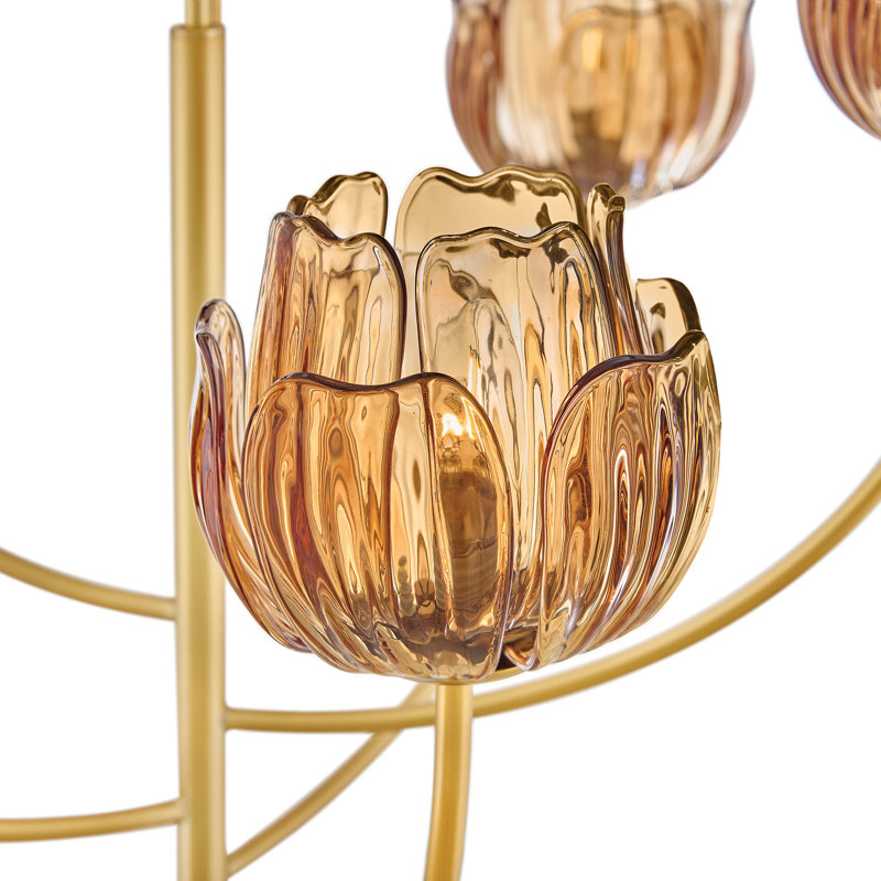 Fantine 6 - Light Chandelier, Brown