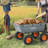 VEVOR Dump Cart, Poly Garden Dump Cart with Easy to Assemble Steel Frame Dump Wagon