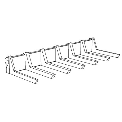 Ensemble de poutre de tablette, support de 48 po de largeur, 8 bacs / 17 bras pour bacs à ramasser 8 po x 17 po