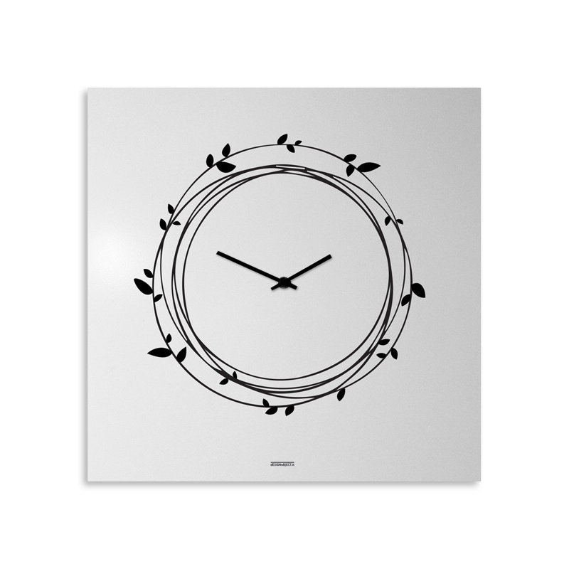Dursley Metal Wall Clock, White/Black
