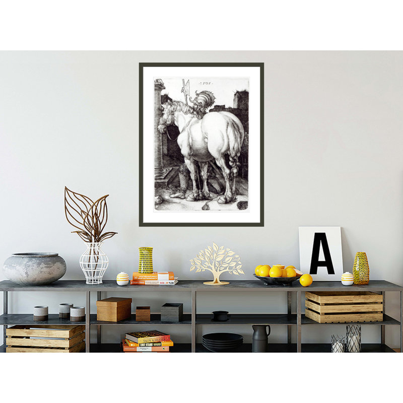 «The Large Horse» par Albrecht Dürer, impression giclée sur cadre, H 41,5 po x l 31,59 po