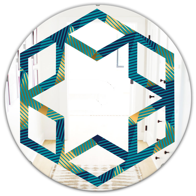 Miroir mural Wave 3D I, H 31,5 po x l po