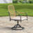 4-Person Outdoor Patio Dining Set With Swivel Rattan Chairs-1061678814