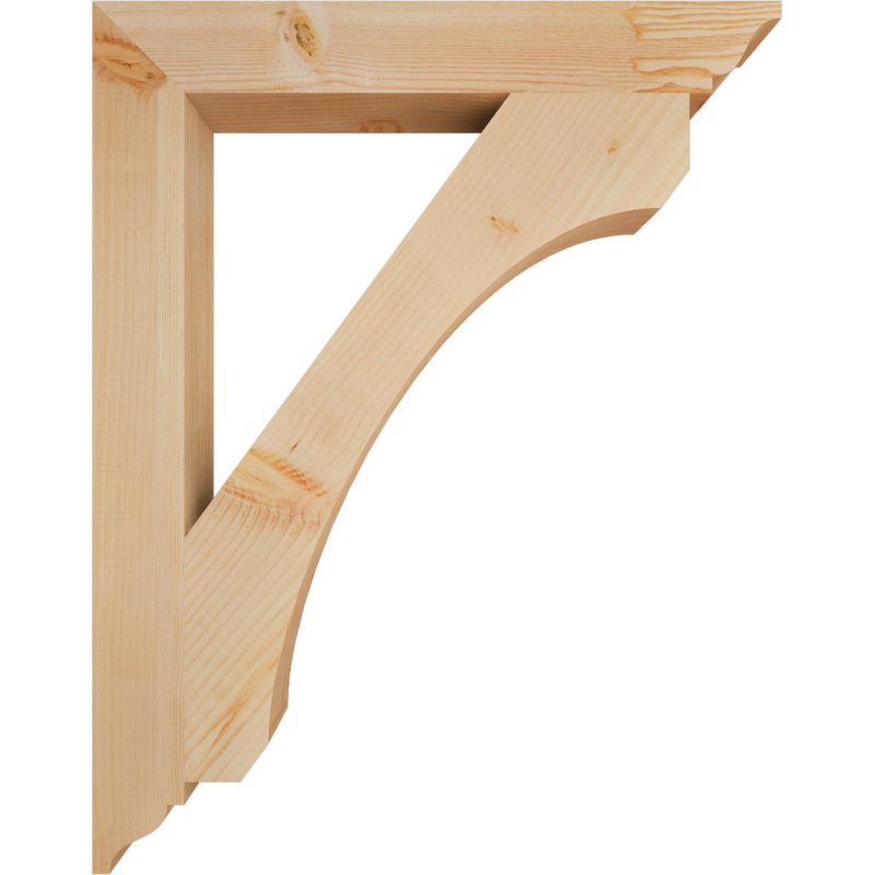 Support en bois rustique traditionnel BKTLEC01, Douglas (lisse), H 38 po x l 3,5 po x P 30 po