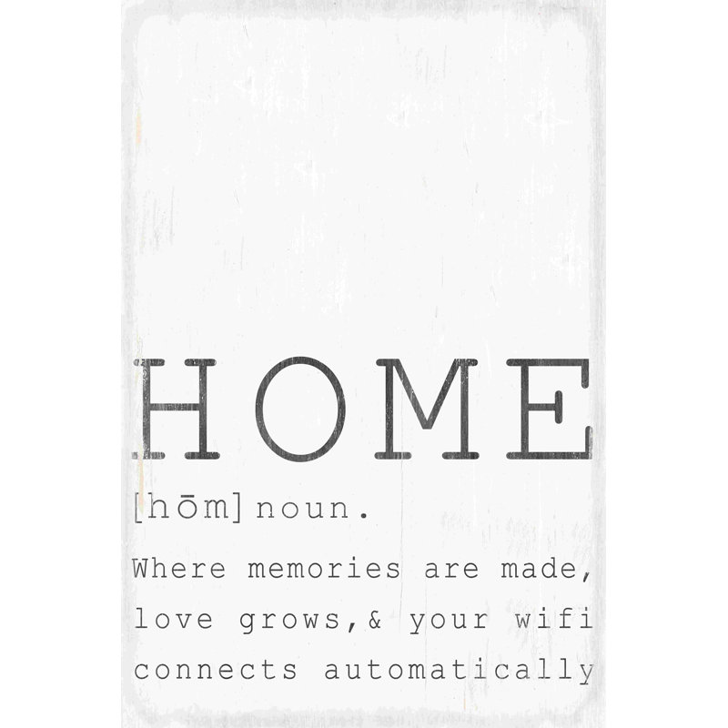 " Home Definition ", 12" H x 8" W  