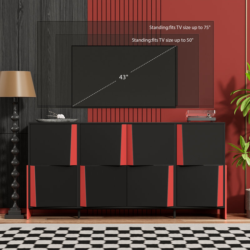 68.5'' Wood Sideboard With Doors