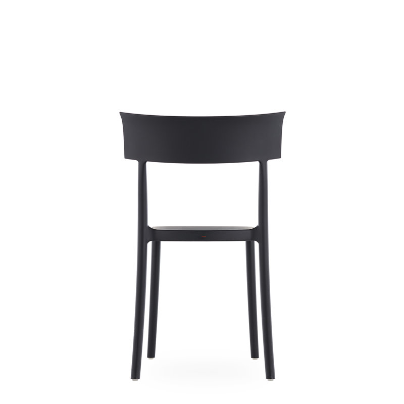 Catwalk Outdoor Dining Side Chair, Black