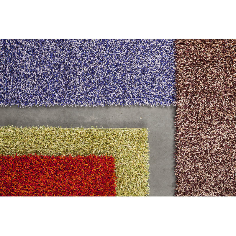 Zara Hand Loomed Modern Area Rug in Plum, Round 7'9"