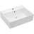 21" W x 16" L White Ceramic Rectangular Bathroom Drop-in Vessel Sink with Overflow Hole
