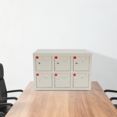 Casier à 6 compartiments pour téléphone portable avec station de charge