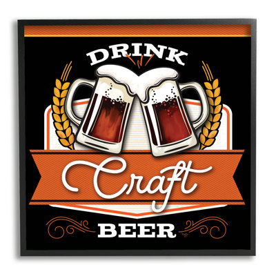 «Drink Craft Beer», phrase rétro encadrée par Mollie B.