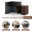 Bureau de réception moderne en L avec solutions de rangement-136051919