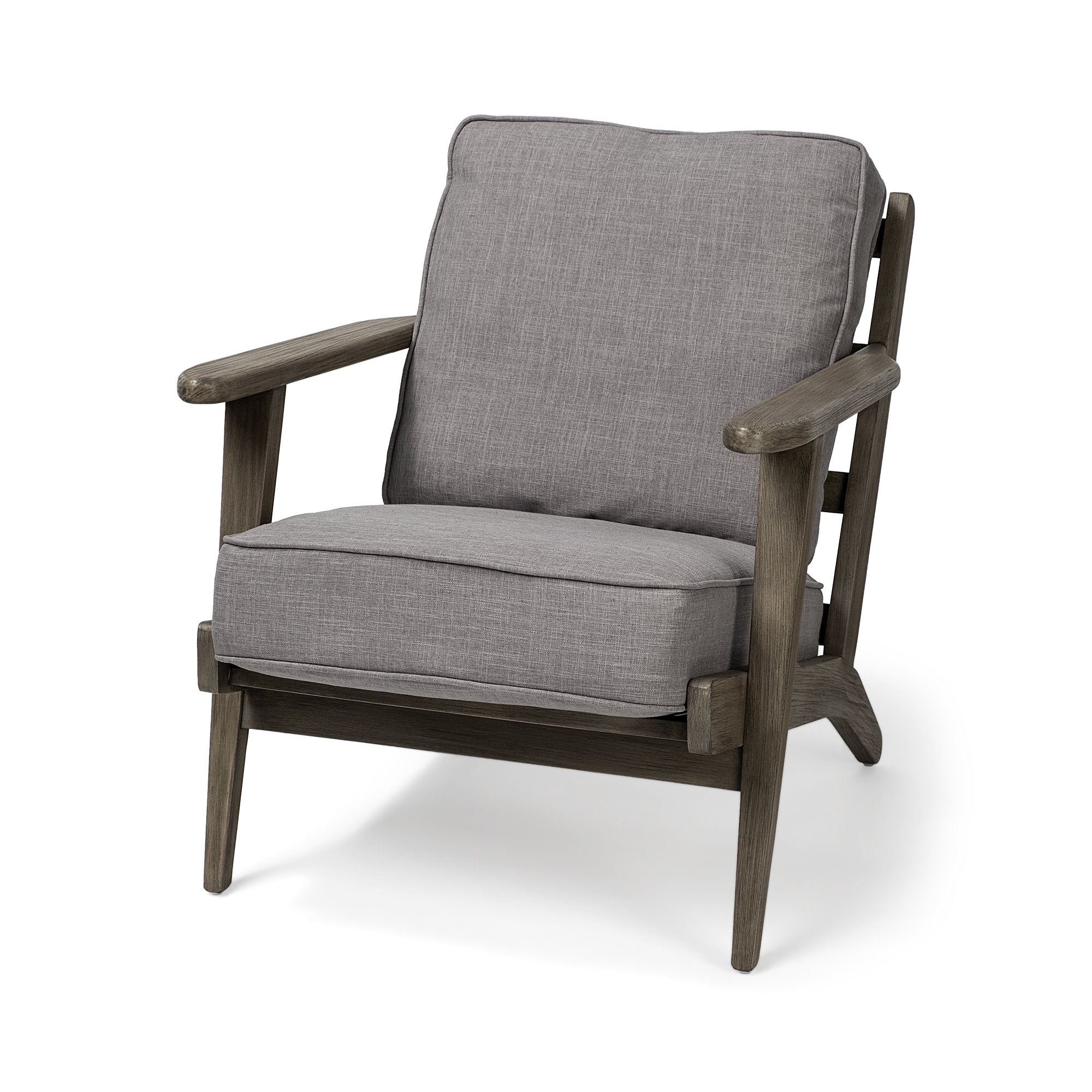 Roxy Upholstered Armchair, Gray Cotton Blend