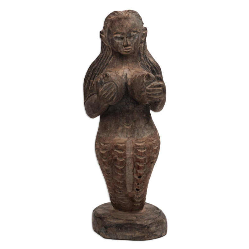 Figurine en bois sensuous sirène Kraig