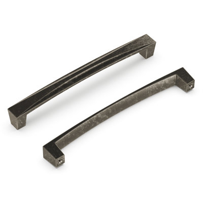 Crest Collection Handle Pull - 6-5/16" Center to Center Cabinet Pull Black Nickel Vibed - Mid-century Modern Hardware for Drawers & Cabinets