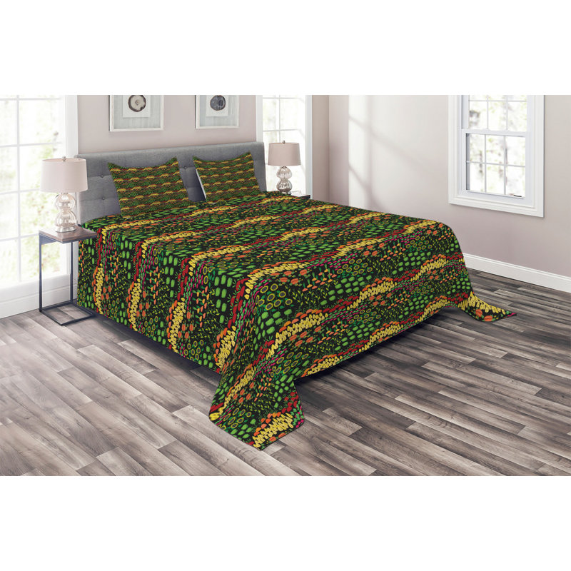 Vegetables Farmhouse / Country Coverlet, King Bedspread + 2 Shams