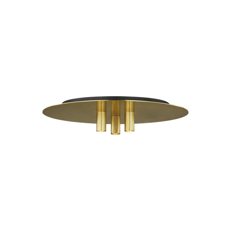 Ponte 1 - Light LED Flush Mount, Natural Brass