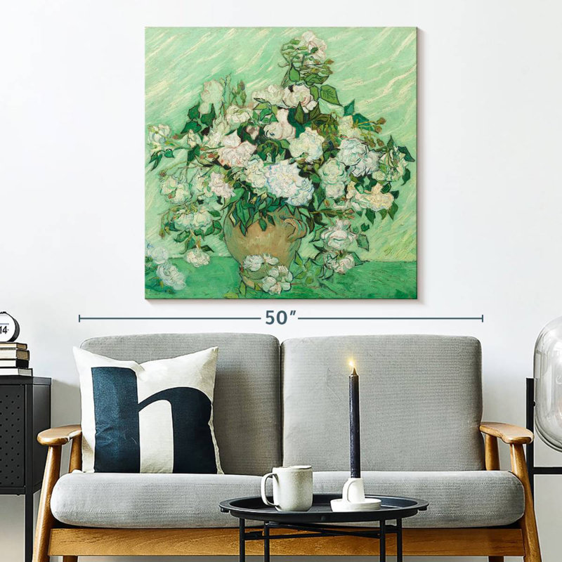 Harnek Green Field Roses, 33" H x 33" W