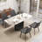 Modern Rectangular Sintered Stone Dining Table with Pedestal Base-305173030-274423205-277862813