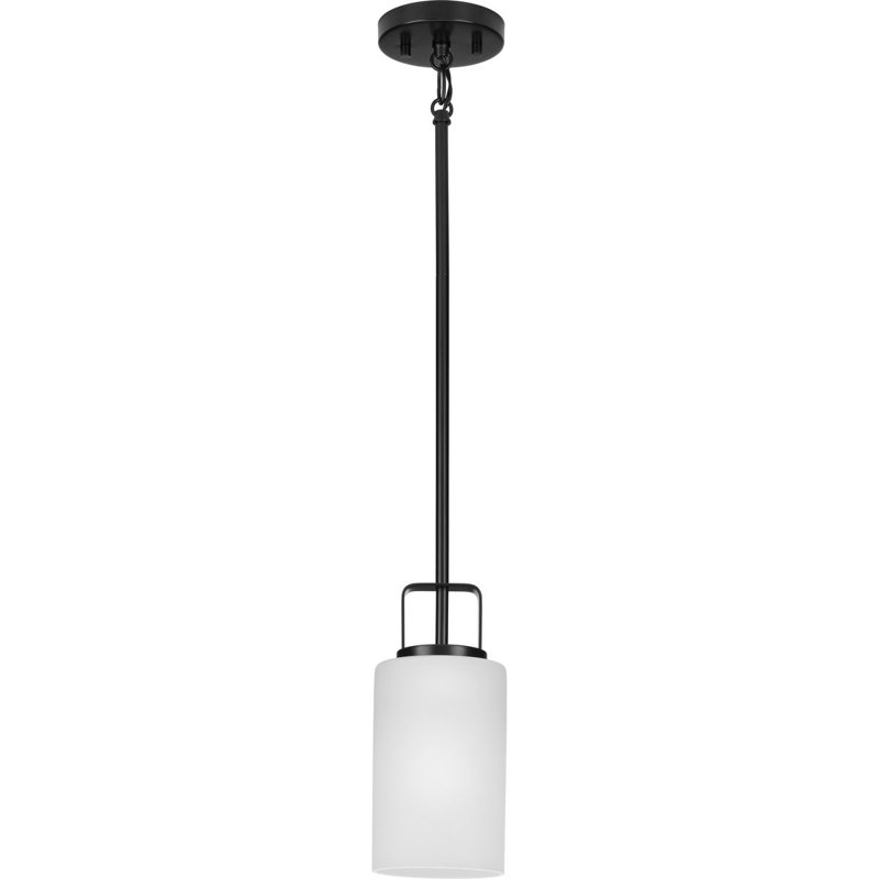 1 - Light Single Pendant, Matte Black