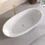 Baignoire de trempage autoportante en acrylique avec drain central L 67 po x l 31 po x H 23,6 po