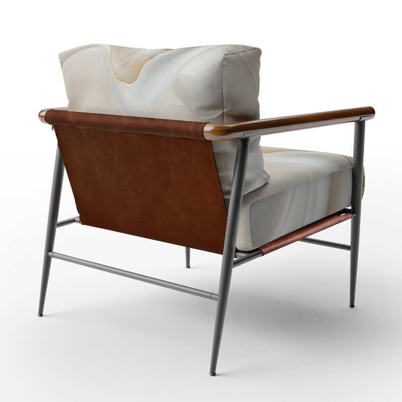 Fauteuil d'appoint rembourré River, Noir
