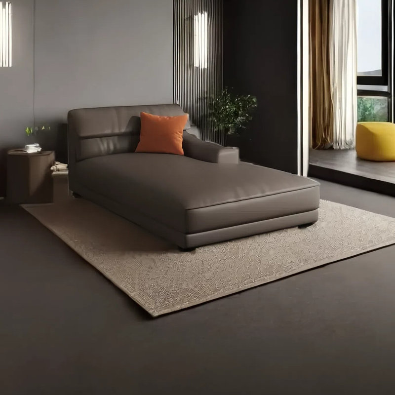 Méridienne simple Fashion Home, Accoudoir à gauche (vu de face), Brun foncé, Émulsion
